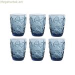 Ակնոցների հավաքածու Home ESPRIT Կապույտ բյուրեղյա միջերկրածովյան՝ թեթևացմամբ 290 մլ (6 հատ)