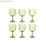 Բաժակների հավաքածու Home ESPRIT Green Crystal 380 մլ (6 հատ)