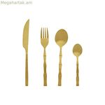 Դանակ-պատառաքաղ Home ESPRIT Golden չժանգոտվող պողպատ 15 x 7 x 24 սմ 16 հատ