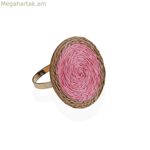 Անձեռոցիկի մատանի Versa վարդագույն մետաղական թղթից 5 x 4,5 x 5 սմ