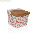 Աղաման կափարիչով Versa Amore կերամիկական 8,8 x 8,5 x 8,8 սմ