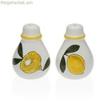 Աղի և պղպեղի թափահարիչներ Versa կերամիկական դոլոմիտ կիտրոն 5,5 x 8,5 x 6 սմ