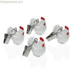 Սփռոցի սեղմակ Versa 3,6 x 6 x 3,6 սմ Հավ 4 հատ