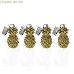 Սփռոցի սեղմակ Versa 3,6 x 6 x 3,6 սմ Անանաս 4 հատ