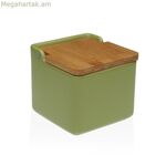 Աղաման կափարիչով Versa կանաչ կերամիկական 12,2 x 11,5 x 12,2 սմ