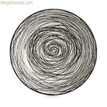 Խորը շերտավոր ճենապակյա ափսե՝ սև-սպիտակ 20 x 4,7 x 20 սմ