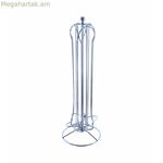 36 սուրճի պարկուճի համար նախատեսված հենարան Kinvara Nespresso արծաթագույն մետաղական 13 x 39 x 13 սմ պտտվող 36 հատ