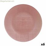 Վիվալտո վարդագույն ապակե հարթ ափսե 32,5 x 2 x 32,5 սմ (6 հատ)