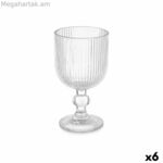 Գինու բաժակ՝ շերտերով, թափանցիկ ապակի, 260 մլ (6 հատ)