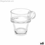 Սուրճի բաժակների հավաքածու Vivalto Z908-4/BHA6 թափանցիկ ապակի 90 մլ (6 հատ)