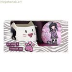 Գավաթ ափսեով Gorjuss Ruby Wild Grey կերամիկական տակդիրներ բաժակ