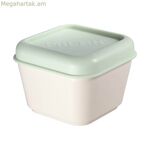 Քառակուսի ճաշի տուփ կափարիչով Միլան կանաչ 330 մլ 12 x 10 x 7 սմ պլաստիկ (1 հատ)