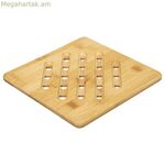 Սեղանի գորգ՝ շագանակագույն, բամբուկե քառակուսի, 20 x 20 սմ, Ø 20 սմ