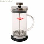 Կաֆետիեր մխոցով Oroley Spezia 6 բաժակ Բորոսիլիկատային ապակի Չժանգոտվող պողպատ 18/10 600 մլ