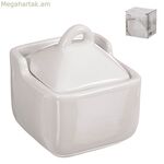 Աղաման կափարիչով Kozina սպիտակ կերամիկական 10 x 10 x 11,5 սմ