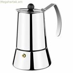 Իտալական սուրճի մեքենա Monix M630004 պողպատե արծաթե 4 բաժակ