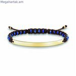 Կանացի ապարանջան Thomas Sabo LBA0056-892-32-L19v Կապույտ Ոսկեգույն Արծաթագույն (16 - 19 սմ)