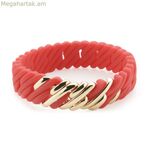 Կանացի ապարանջան TheRubz 02-100-418 Կարմիր սիլիկոնե չժանգոտվող պողպատ Ոսկեգույն պողպատ/սիլիկոն (15 մմ x 18 սմ)