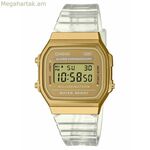 Ունիսեքս ժամացույց Casio VINTAGE հավաքածու - թափանցիկ ժապավեն - ոսկեգույն