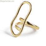 Կանացի մատանի Շաբամա Չադ Բրասե՝ ոսկեջրած, կարգավորվող