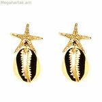 Կանացի ականջօղեր Shabama Fornells արույրից ոսկեջրած 4 սմ