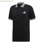 Տղամարդու կարճ թևքով պոլո շապիկ Adidas CLUB SOLID POLO DX1806 սև պոլիեսթերից, տղամարդկանց համար, XS