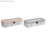 Ժամացույցների տուփ DKD Home Decor Սպիտակ մոխրագույն յասամանագույն բաց վարդագույն բյուրեղյա 33 x 11 x 9 սմ (2 հատ)