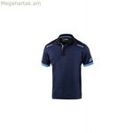 Տղամարդու կարճ թևքով պոլո շապիկ Sparco Sparco Tech կապույտ, մուգ կապույտ XS