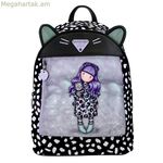 Gorjuss Smitten kitten սև-սպիտակ առօրյա մեջքի պայուսակ (25,5 x 31 x 10 սմ)