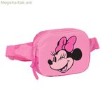 Գոտու պայուսակ Մինի Մաուսի սիրող վարդագույն 14 x 11 x 4 սմ