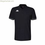 Տղամարդու կարճ թևքով պոլո շապիկ Kappa Kappa Barli սև 4XL