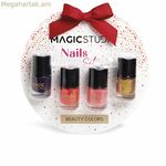 Մատնահարդարման հավաքածու Magic Studio գունավոր եղունգներ 4 հատ