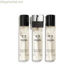 Կանացի օծանելիքի հավաքածու Chanel N°5 L'Eau EDT 3 x 20 մլ լիցքավորվող