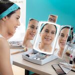 3-ը 1-ում ծալովի LED հայելի դիմահարդարման կազմակերպիչով Panomir InnovaGoods