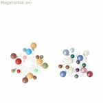 Մազերի կապիչներ Inca բազմագույն փոքրիկ գնդիկներ (2 հատ)