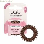 Ռետինե մազերի ժապավեններ Invisibobble Original Brown (3 հատ)
