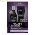 Բրազիլական մազերի ուղղիչի հավաքածու Kativa Keratin (2 հատ) (250 մլ + 200 մլ)