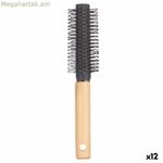 Կլոր խոզանակ Berilo շագանակագույն սև փայտե սիլիկոնե պլաստիկ (12 հատ)