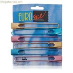 Մազերի սեղմակներ Eurostil 6 Pinza գույներով (6 հատ)