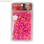 Ապակե ուլունքներ՝ «Կարմիր համբույր» (Kiss Kiss L)՝ վարդագույն, 240 հատ