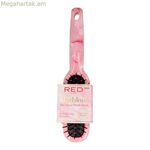 Խճճվածքները լուծող մազահարդարիչ՝ կարմիր Kiss Kiss մարմարե վարդագույն քառակուսի