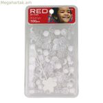Ապակե ուլունքներ Red Kiss Kiss XL սպիտակ 100 հատ