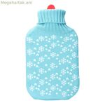 Ջրի տաքացման շիշ EDM 76771 Կապույտ կապույտ/սպիտակ ձյան փաթիլներ բուրդ 2 լ պլաստիկ