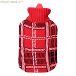 Ջրի տաքացման շիշ EDM 76773 կարմիր շոտլանդական բրդյա 2 լ պլաստիկ