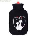 Ջրի տաքացման շիշ EDM 76779 Սև, սև/սպիտակ, բրդյա 2 լ