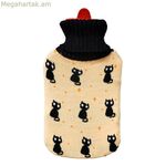 Ջրի տաք շիշ EDM 76780 Բեժ կատուների բրդյա 2 լ