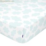 Հարմարեցված սավան HappyFriday MR FOX սպիտակ 70 x 140 x 14 սմ ամպեր