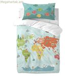 Մանկական մահճակալի բազմագույն ծածկոցների հավաքածու HappyFriday Happynois World Map 2 հատ