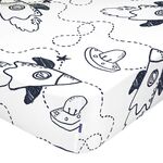 Հարմարեցված սավան HappyFriday MR FOX Սպիտակ, բազմագույն 60 x 120 x 14 սմ Rocket