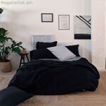 Սկանդինավյան ծածկոց HappyFriday BASIC սև մեկտեղանի 140 x 200 սմ